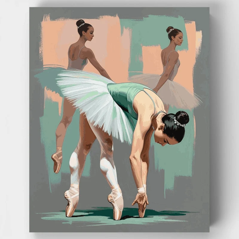 Ballet Dancers in Tutus - Paint by Numbers Kit