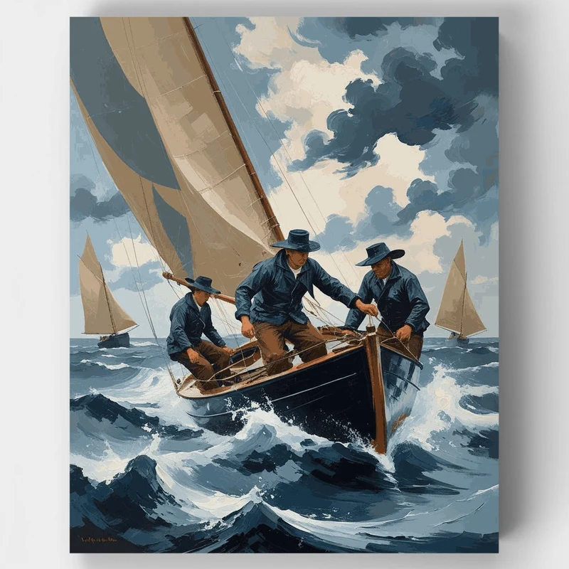 Vintage Sailing Adventure - Paint by Numbers Kit