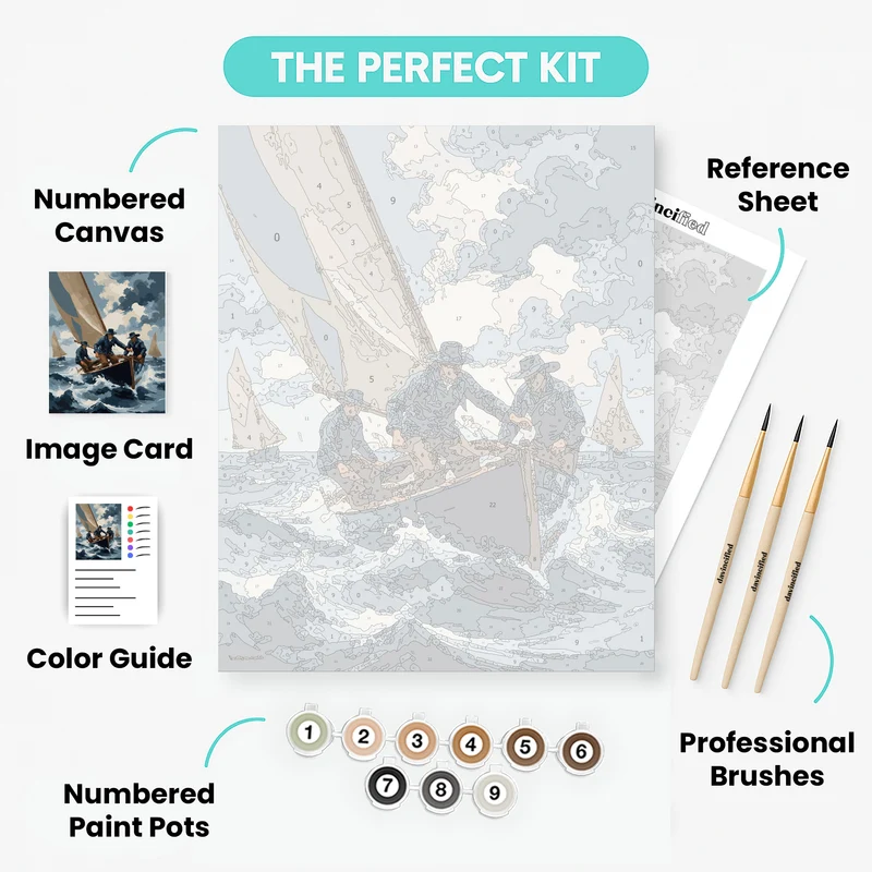 Vintage Sailing Adventure - Paint by Numbers Kit