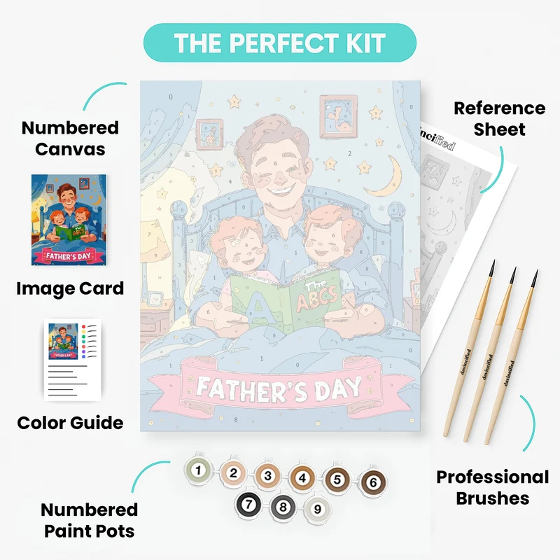 Father's Day Bedtime Story - Paint by Numbers Kit