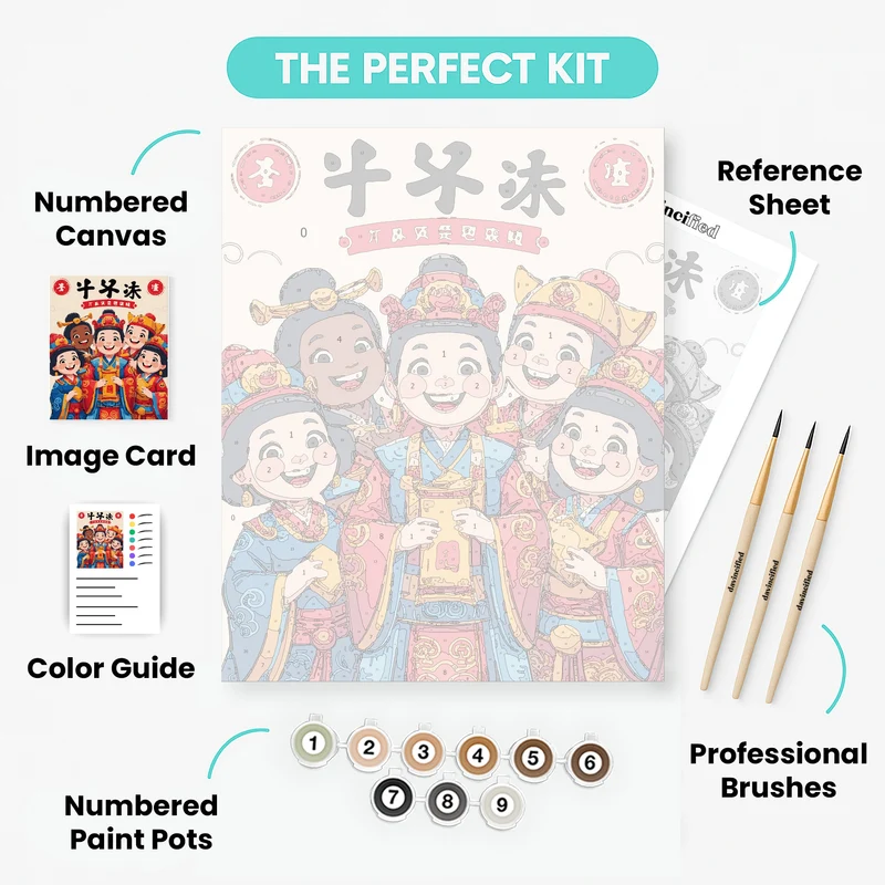 Chinese New Year Celebration - Paint by Numbers Kit