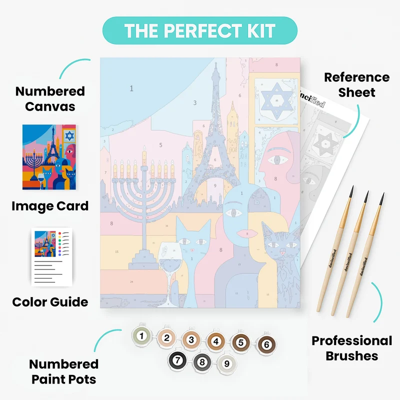 Jewish Culture in Paris - Paint by Numbers Kit