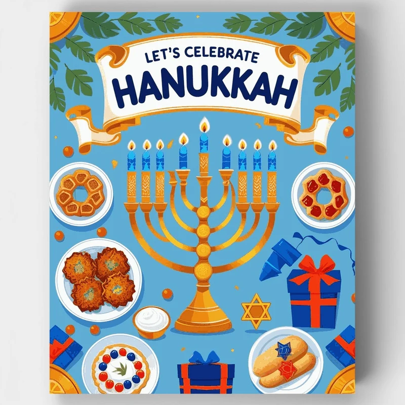 Let's Celebrate Hanukkah - Paint by Numbers Kit