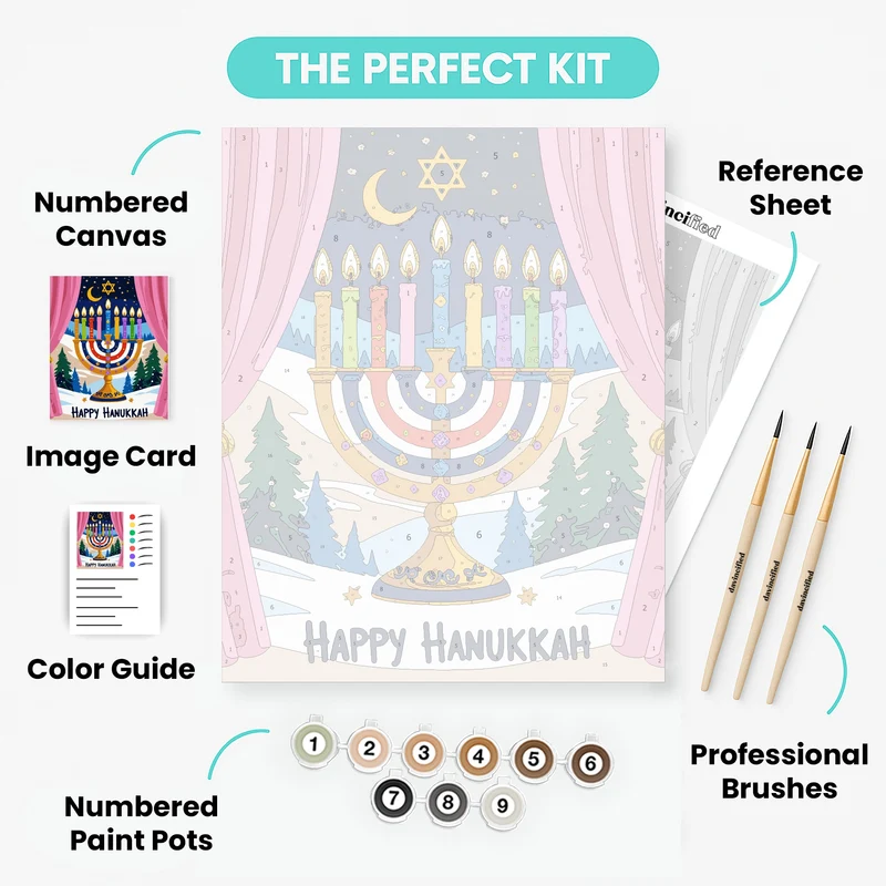 Happy Hanukkah - Paint by Numbers Kit