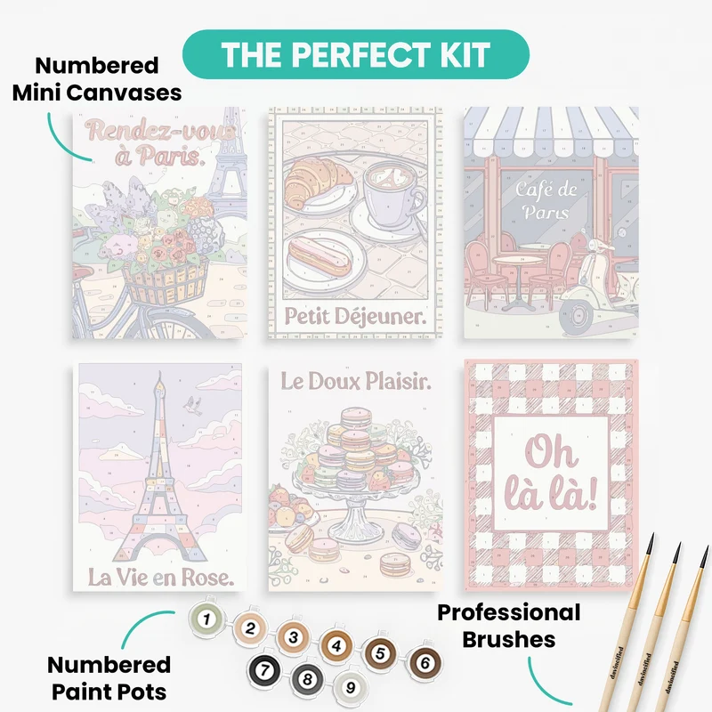 Parisian Dreams - Mini Paint by Numbers Set