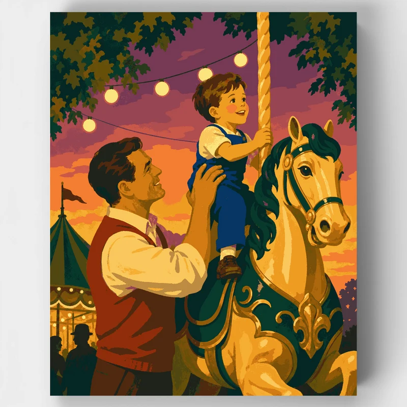 A Father's Joy - Paint by Numbers Kit