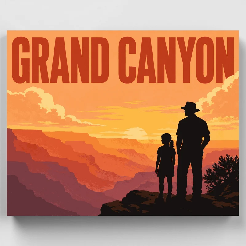 Grand Canyon Father's Day Sunset - Paint by Numbers Kit