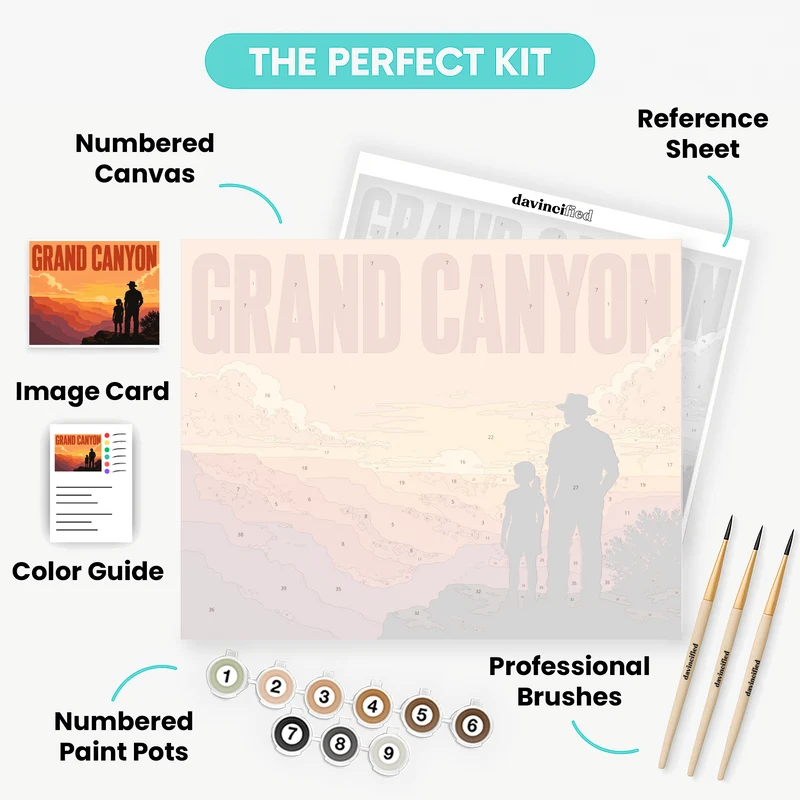 Grand Canyon Father's Day Sunset - Paint by Numbers Kit