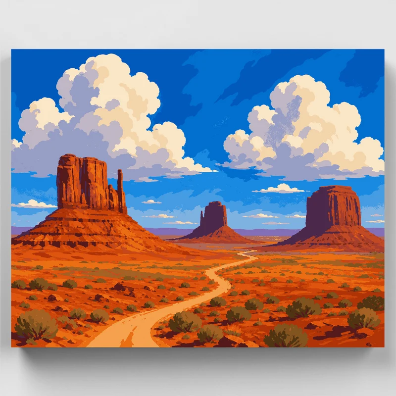 Monument Valley Desert Vista - Paint by Numbers Kit
