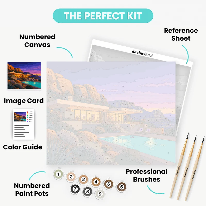 Desert Twilight Villa - Paint by Numbers Kit