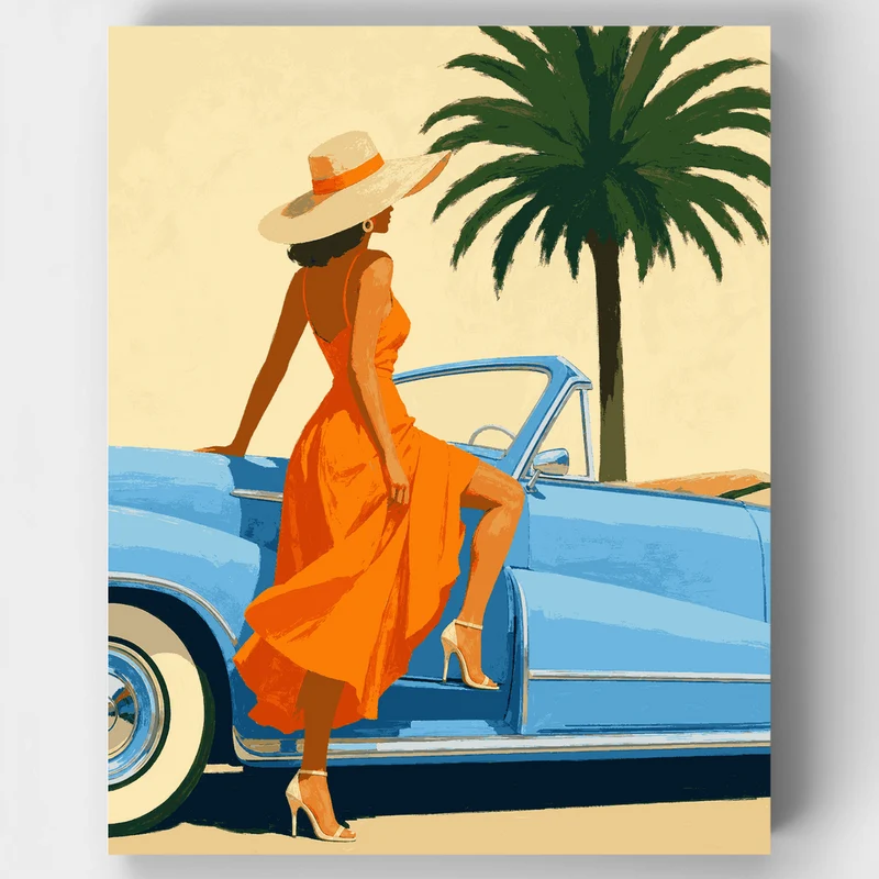 Retro Summer Drive - Paint by Numbers Kit