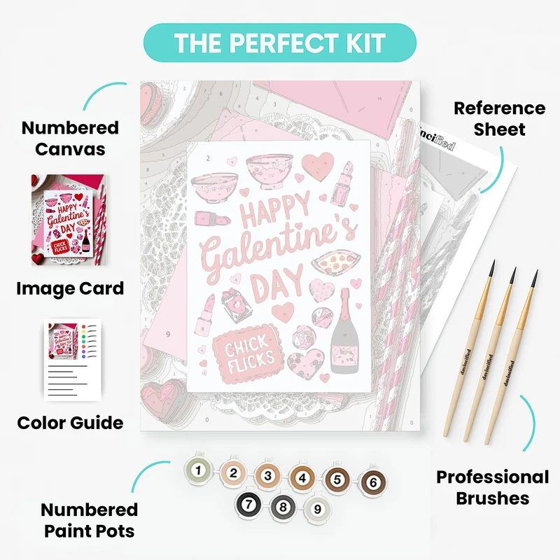 Happy Galentine's Day - Paint by Numbers Kit