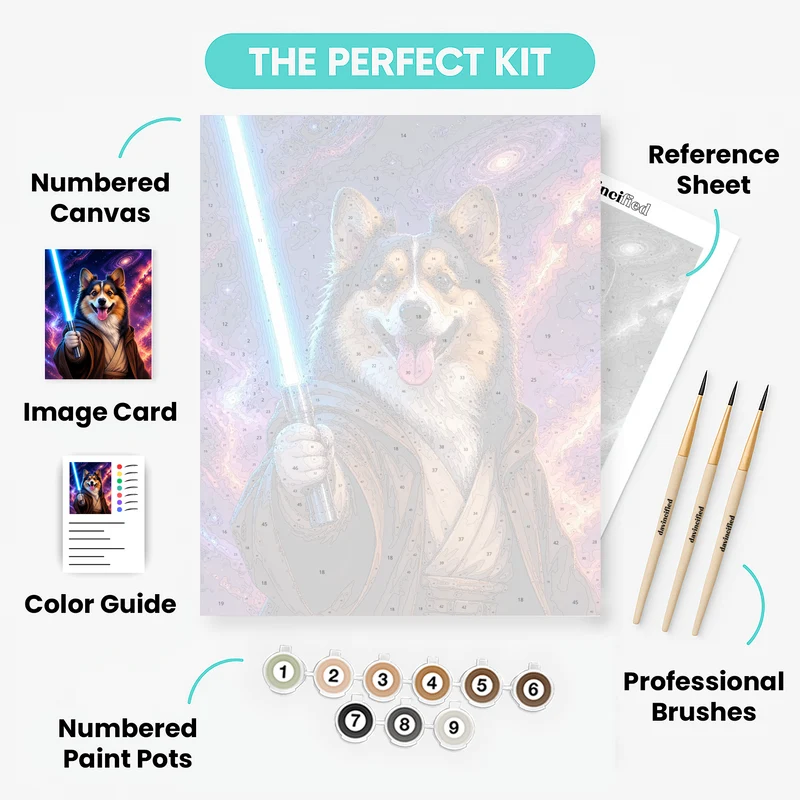 Galactic Pet Warrior - Custom Paint by Numbers Kit