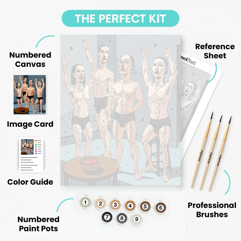 Contemporary Figures in Motion - Paint by Numbers Kit