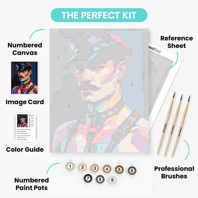 Leather Portrait - Paint by Numbers Kit