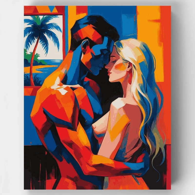 Tropical Romance Embrace - Paint by Numbers Kit
