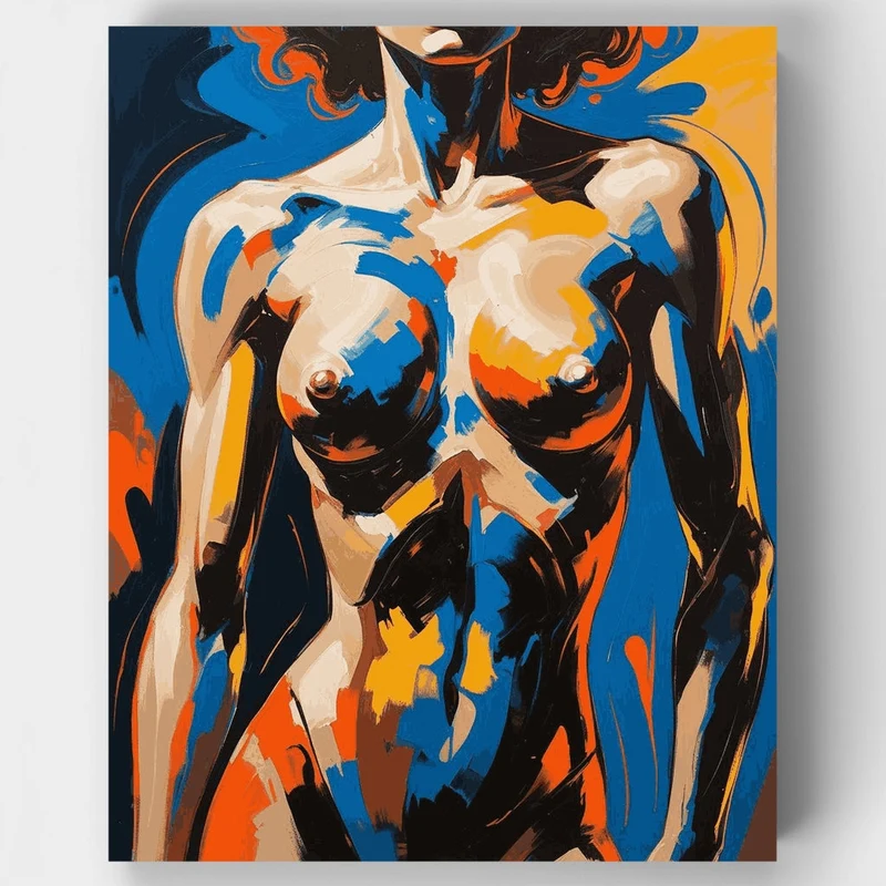 Expressive Female Figure Art - Paint by Numbers Kit
