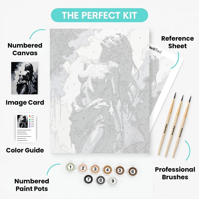 Monochrome Elegance - Paint by Numbers Kit