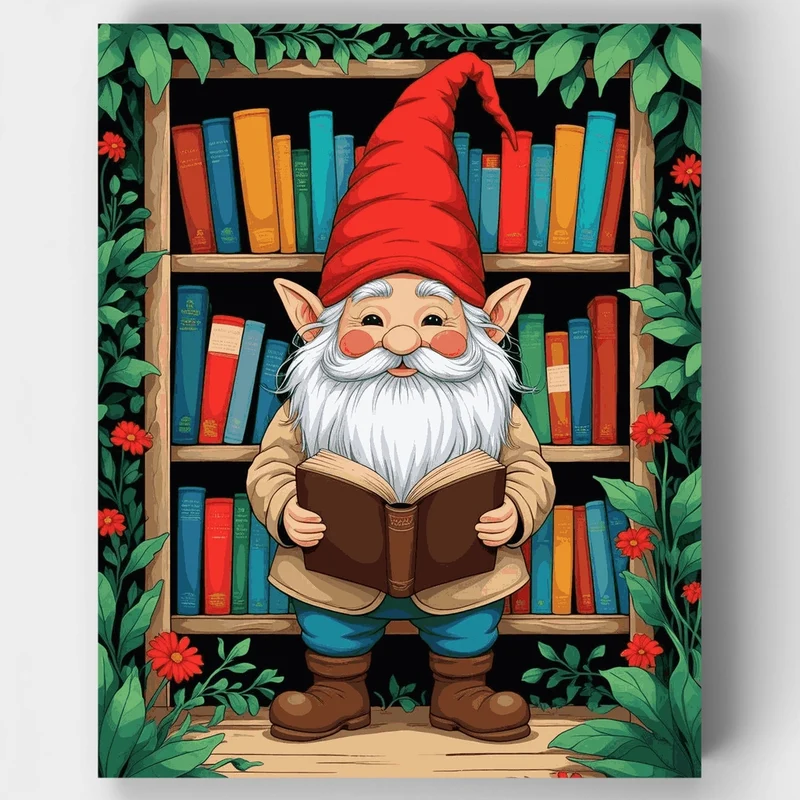 The Bookish Gnome - Paint by Numbers Kit