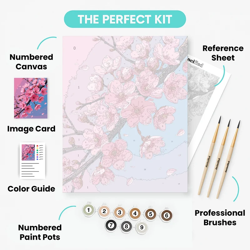 Cherry Blossoms - Paint by Numbers Kit