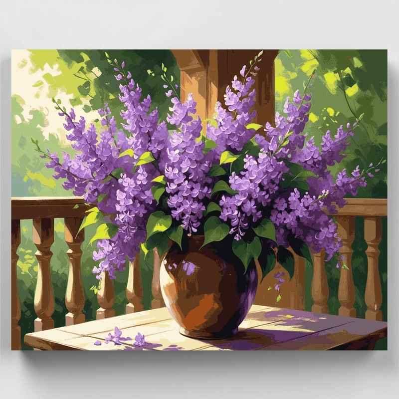 Lilacs in Vase - Paint by Numbers Kit