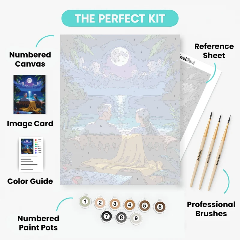 Moonlit Tropical Date Night - Paint by Numbers Kit