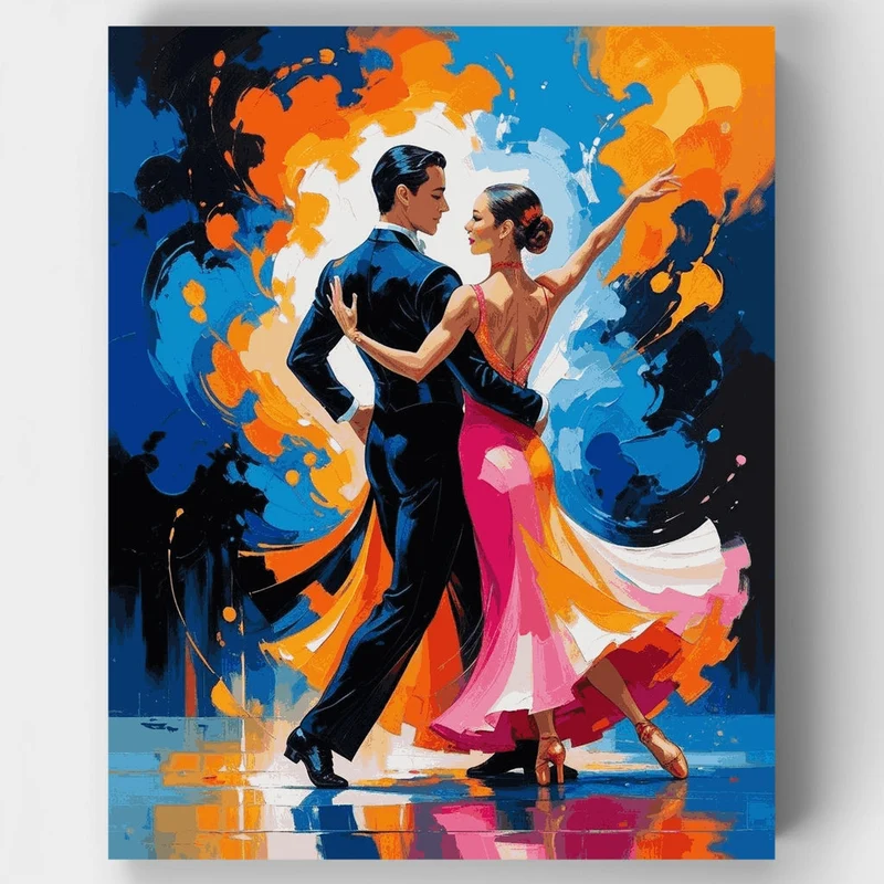 Ballroom Dance Couple - Paint by Numbers Kit