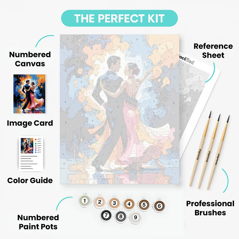 Ballroom Dance Couple - Paint by Numbers Kit