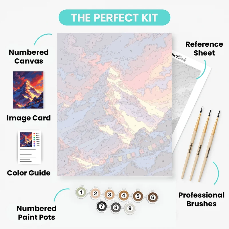 Sagarmatha Sunset Majesty - Paint by Numbers Kit