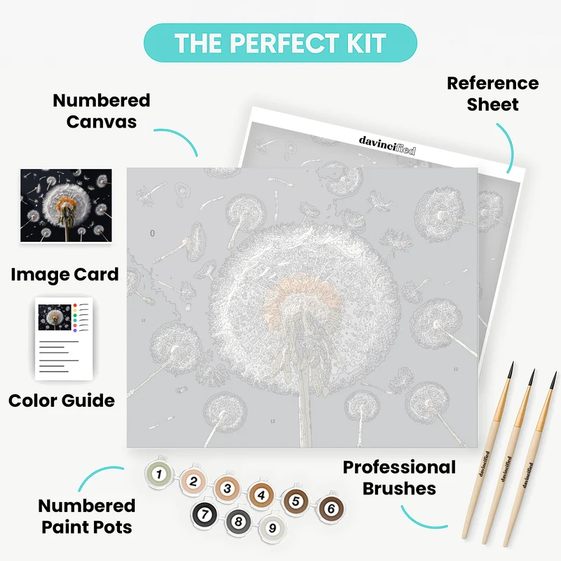Dandelion Seed Wishes - Paint by Numbers Kit