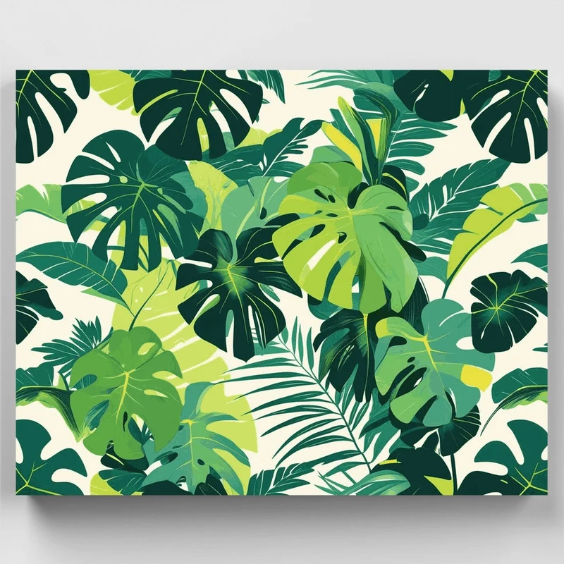Lush Tropical Foliage Paradise - Paint by Numbers Kit