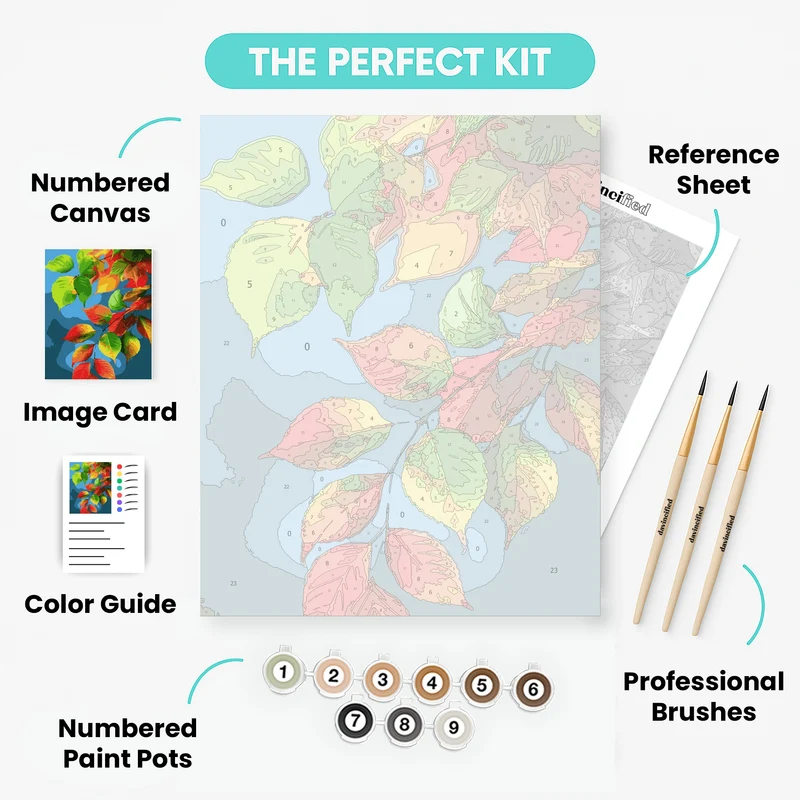 Autumn Leaves Branch - Paint by Numbers Kit