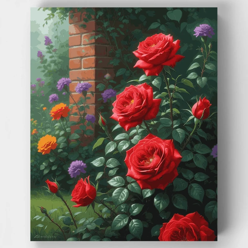 Garden Rose Paradise - Paint by Numbers Kit