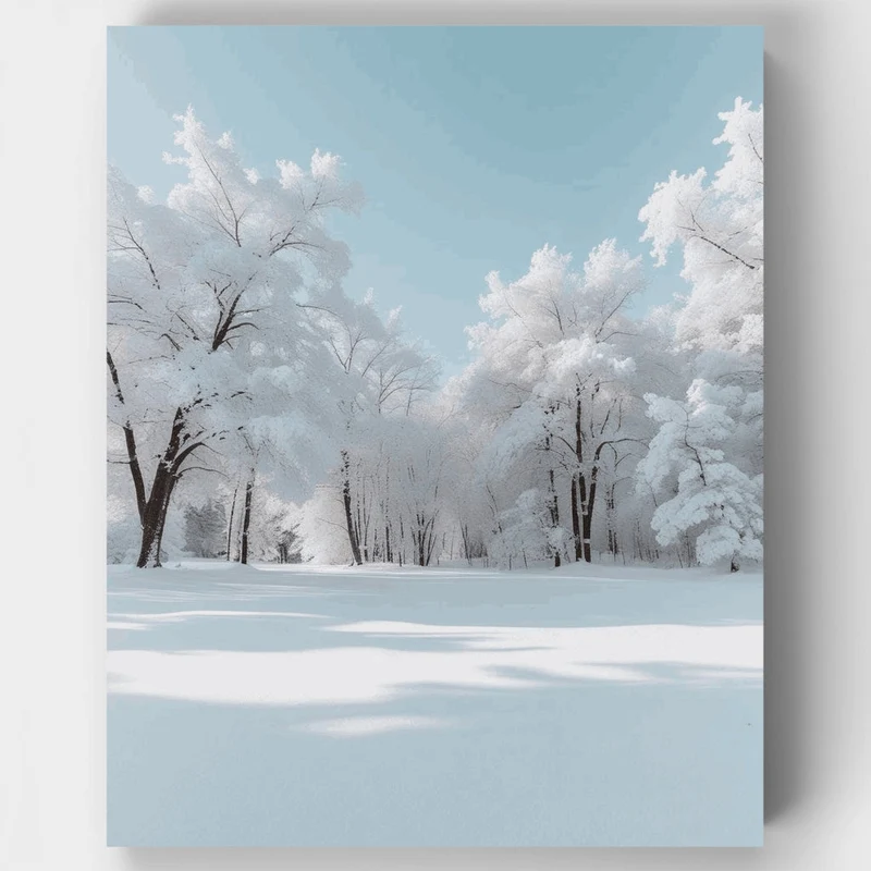 Winter Wonderland Snow-Covered Trees - Paint by Numbers Kit