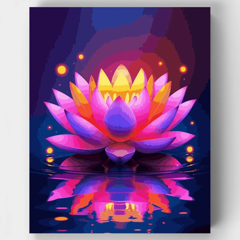 Mystical Lotus Blossom - Paint by Numbers Kit