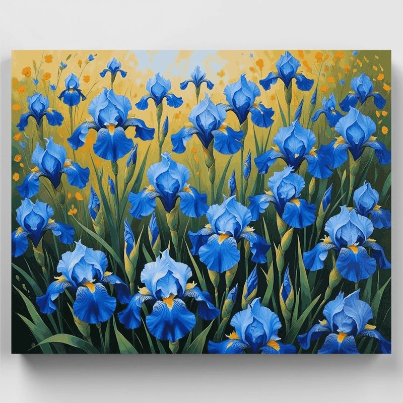 Blue Iris Garden - Paint by Numbers Kit