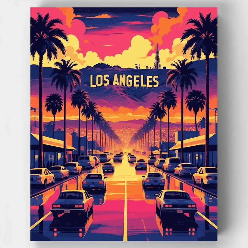 Los Angeles - Paint by Numbers Kit