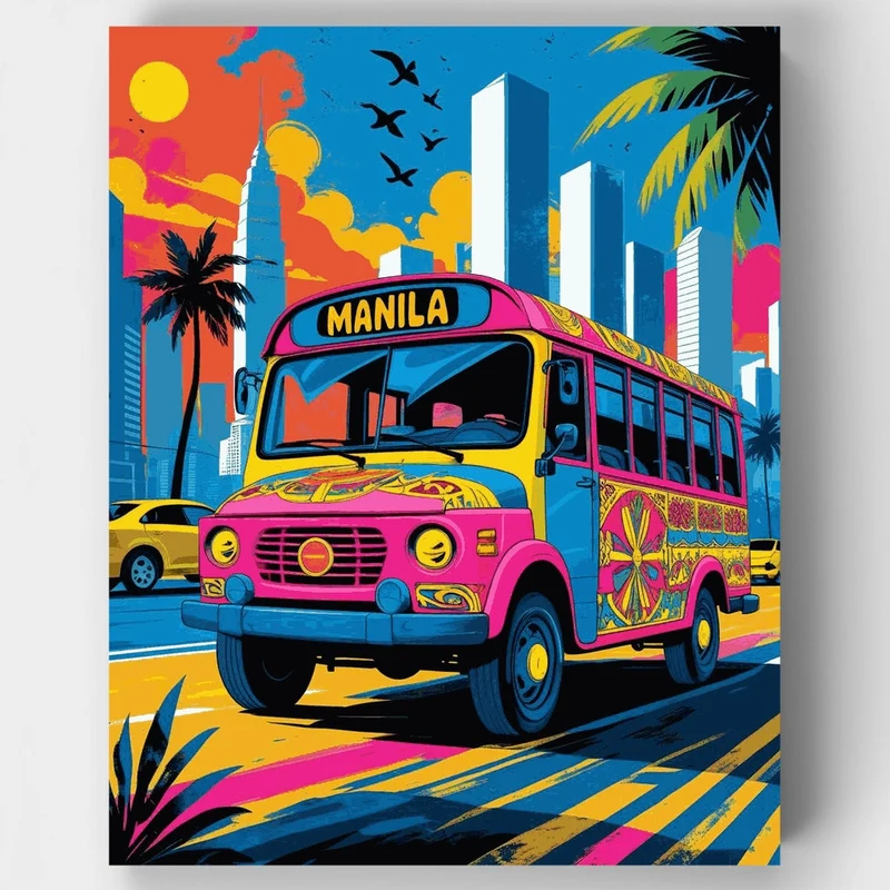 Manila Jeepney - Paint by Numbers Kit