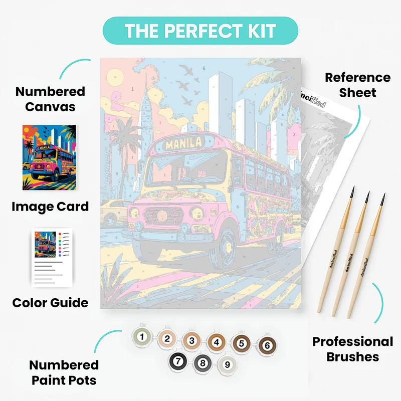 Manila Jeepney - Paint by Numbers Kit