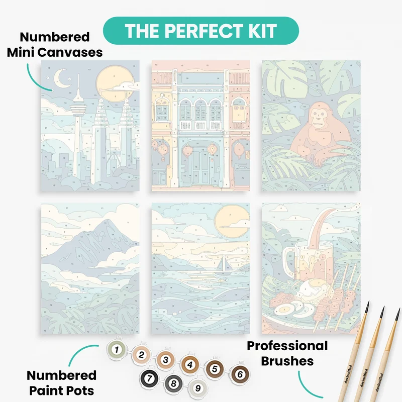Malaysian Heritage - Mini Paint by Numbers Set