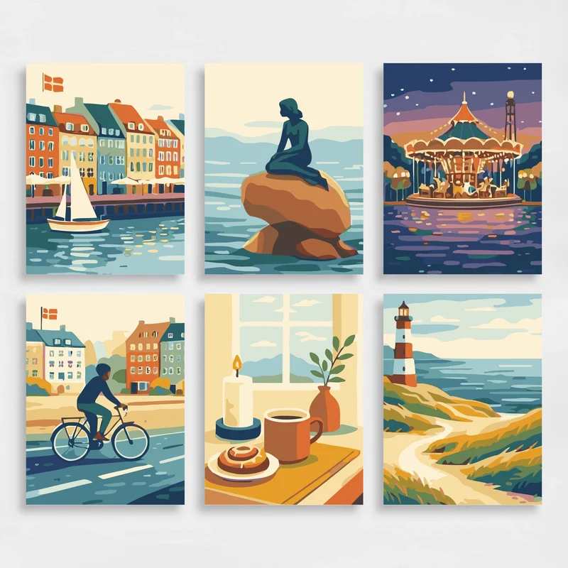Denmark - Mini Paint by Numbers Set