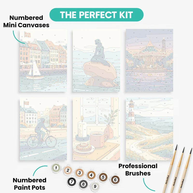 Denmark - Mini Paint by Numbers Set
