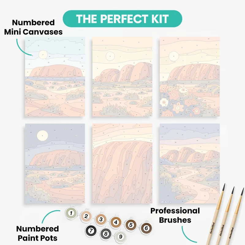 Uluru Kata Tjuta National Park - Mini Paint by Numbers Set