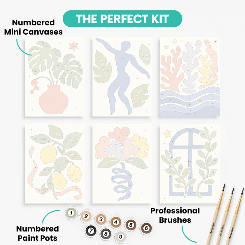 Matisse Inspired - Mini Paint by Numbers Set