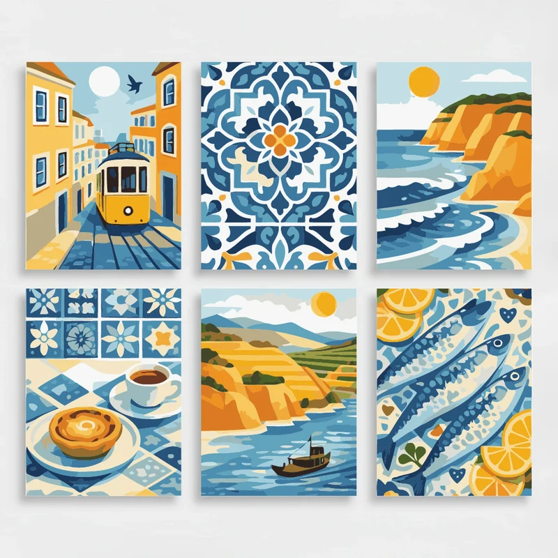 Portuguese Delights - Mini Paint by Numbers Set