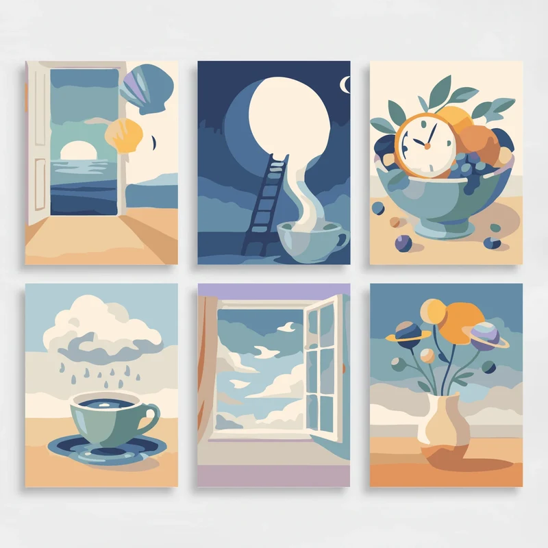 Surreal Dreams - Mini Paint by Numbers Set