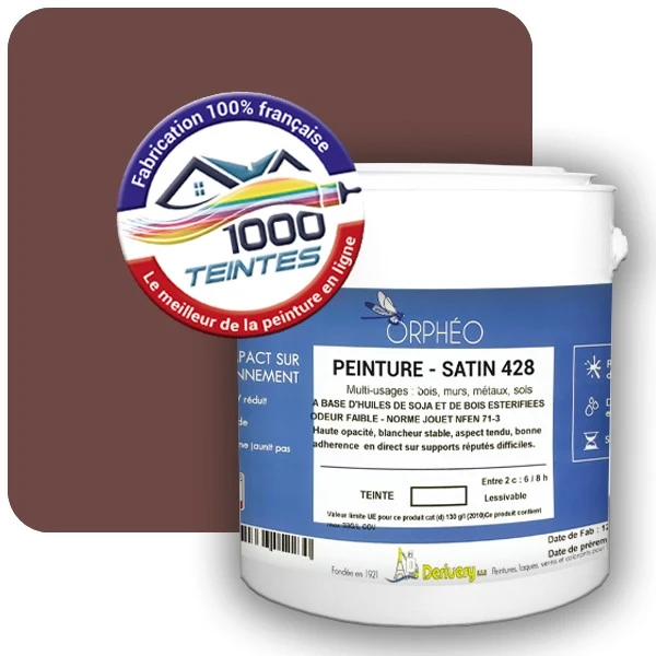 Peinture Anticorrosion Natura Orphéo® Les Rouges pleins (Mille Teintes E25-14) Intérieur/Extérieur SATIN