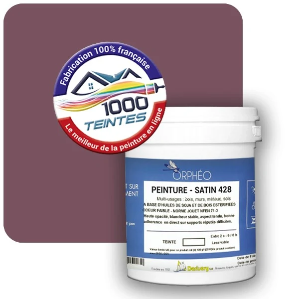 Peinture Anticorrosion Natura Orphéo® Les Rouges pleins (Mille Teintes E25-10) Intérieur/Extérieur SATIN