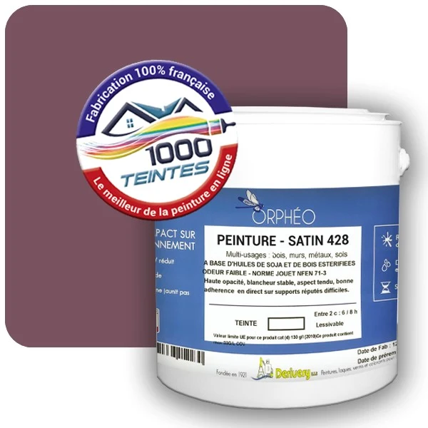 Peinture Anticorrosion Natura Orphéo® Les Rouges pleins (Mille Teintes E25-10) Intérieur/Extérieur SATIN