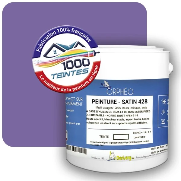 Peinture Anticorrosion Natura Orphéo® Les Violets (Mille Teintes E15-30) Intérieur/Extérieur SATIN